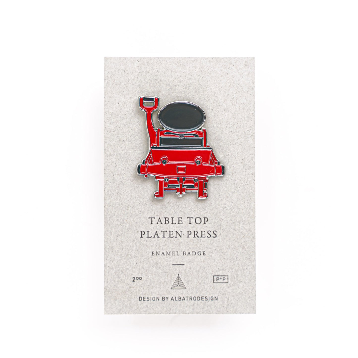 Letterpress Pin Badge