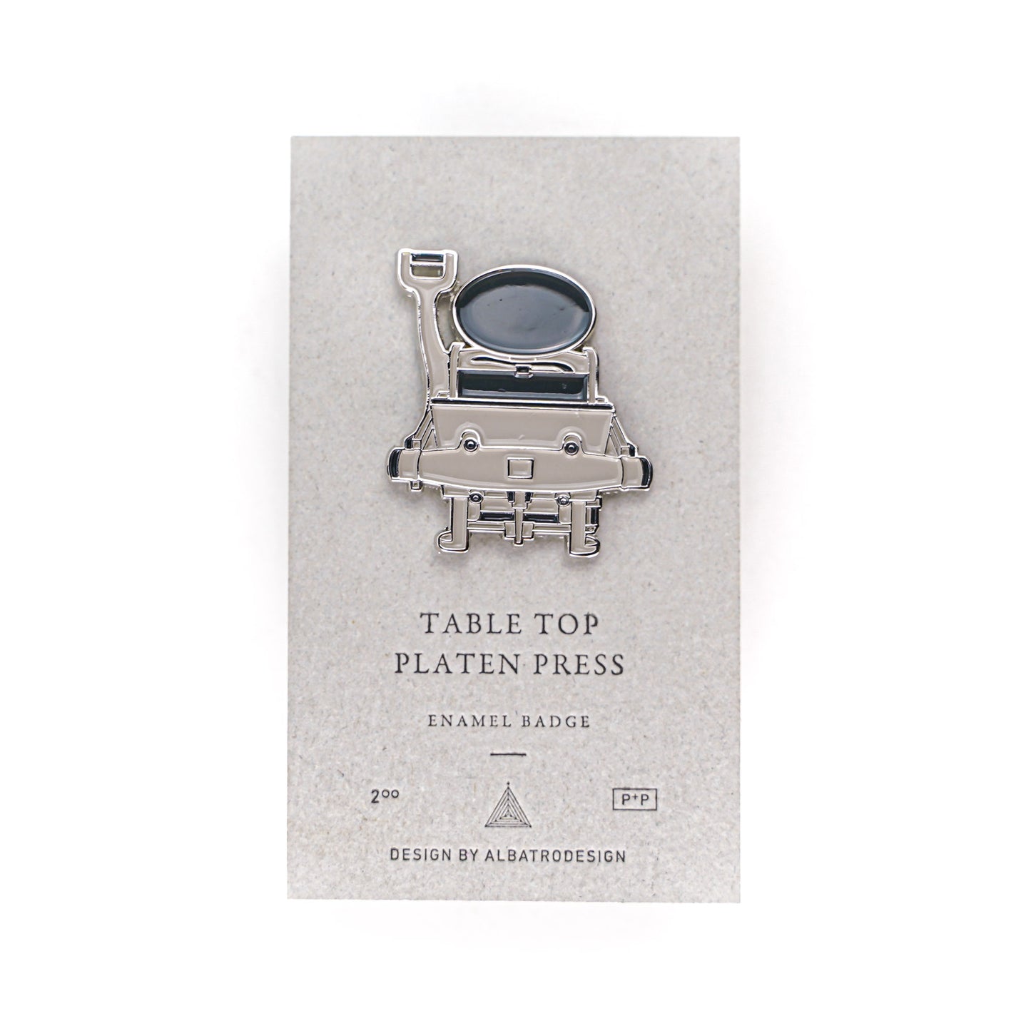 Letterpress Pin Badge