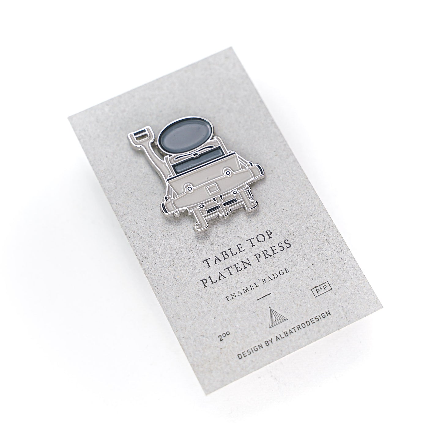 Letterpress Pin Badge