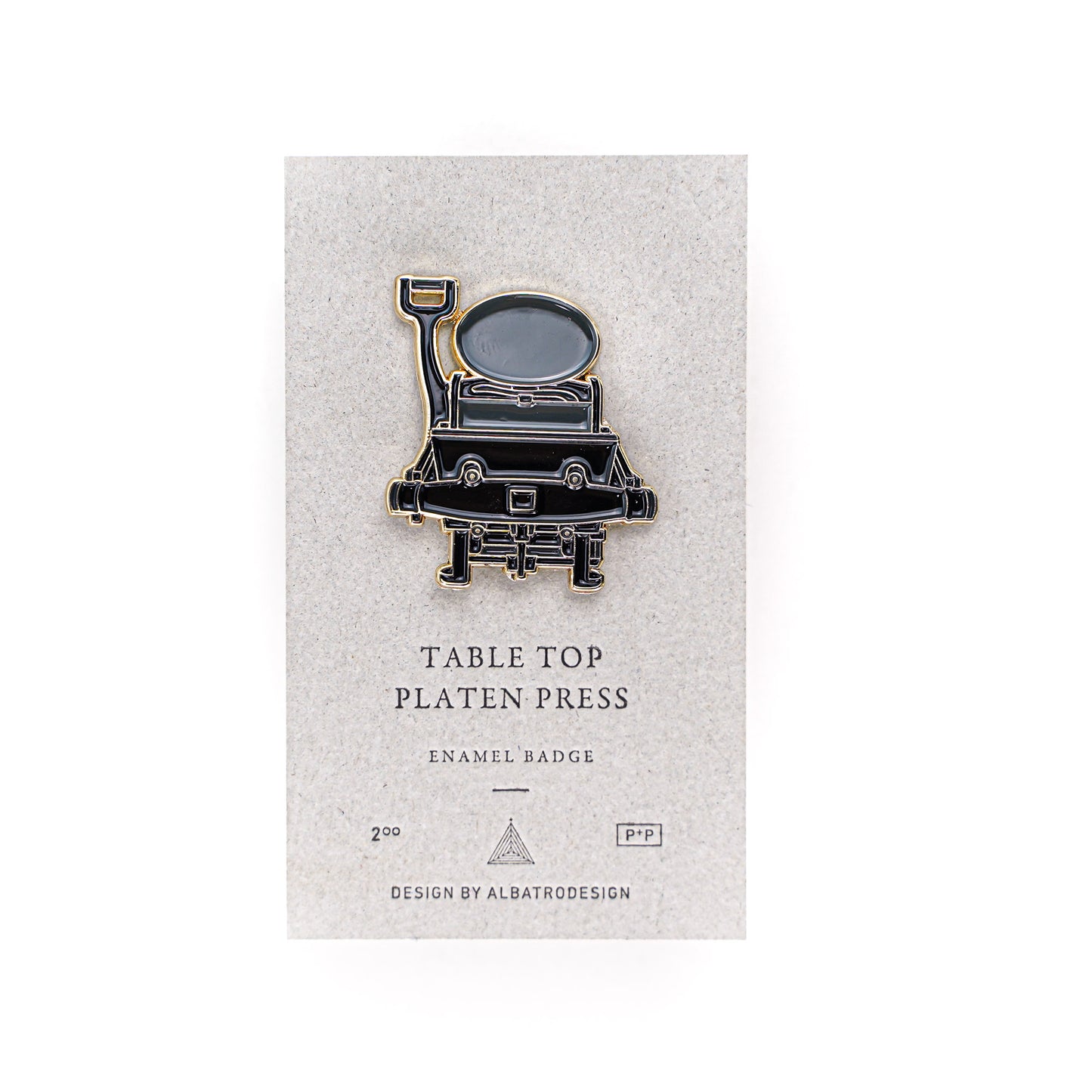 Letterpress Pin Badge