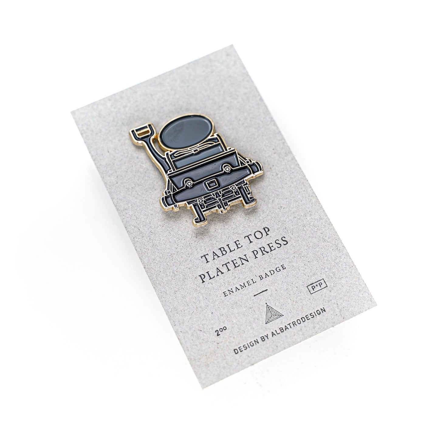 Letterpress Pin Badge