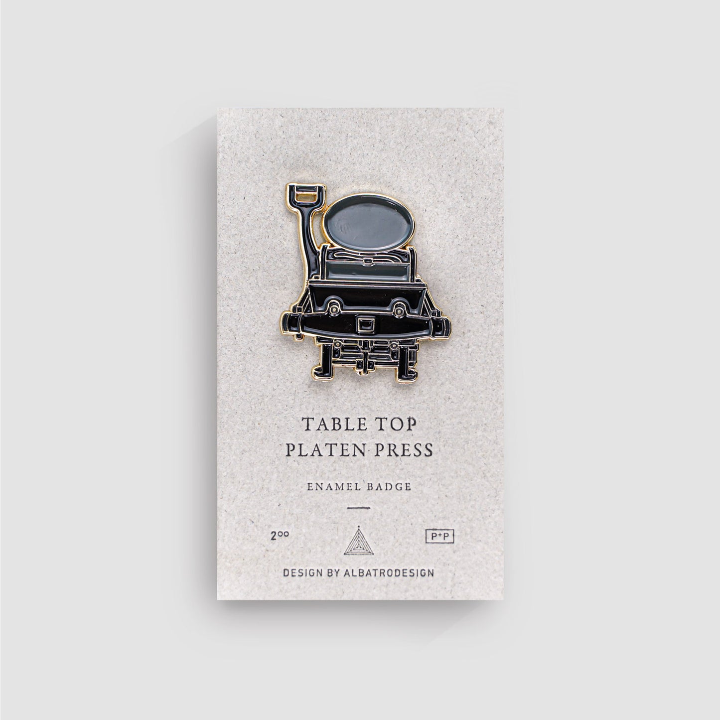 Letterpress Pin Badge